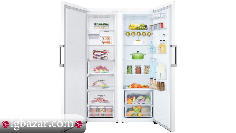 طراحی ظاهری یخچال دوقلو ال جی سیلور 